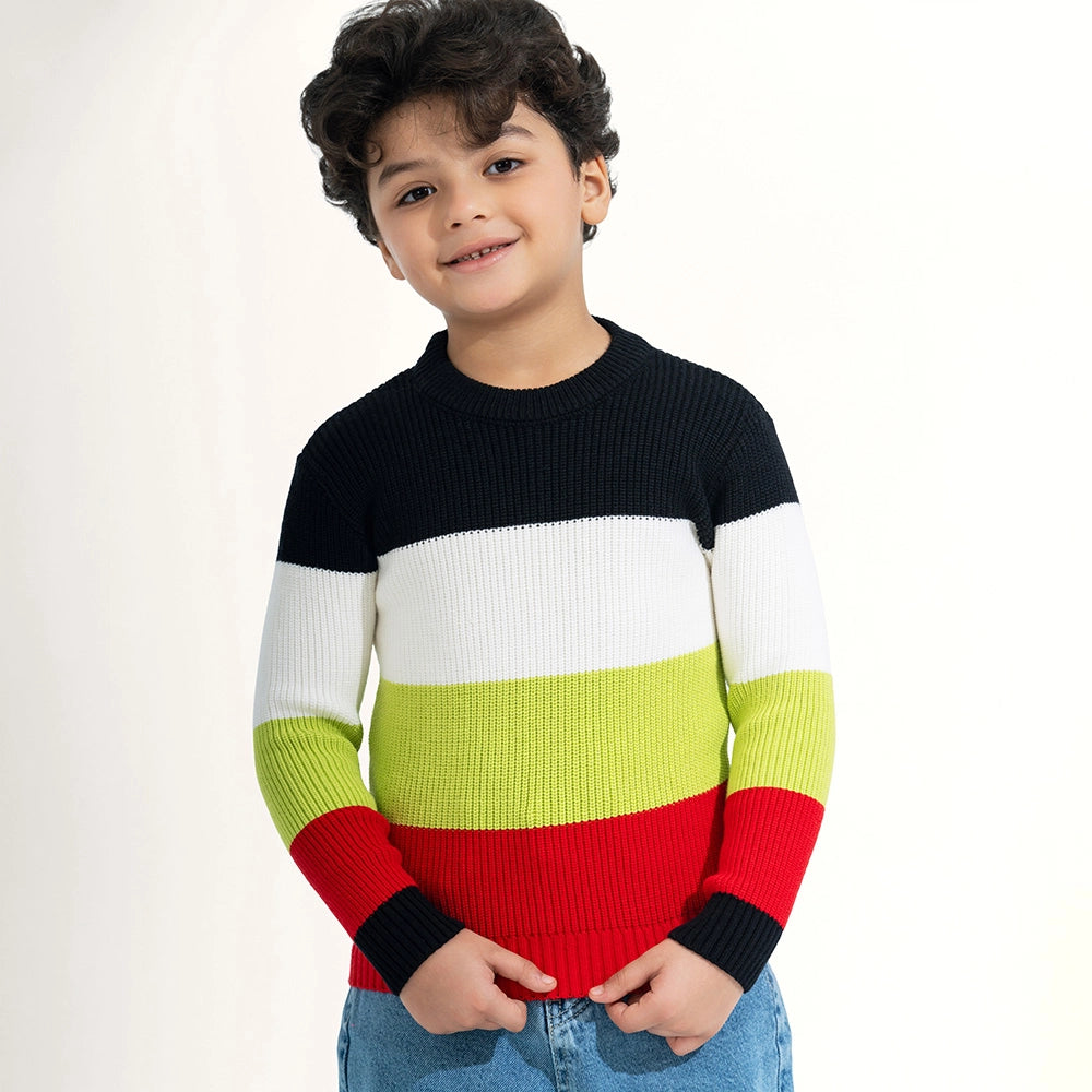 Earth Tones Block Stripe Knit