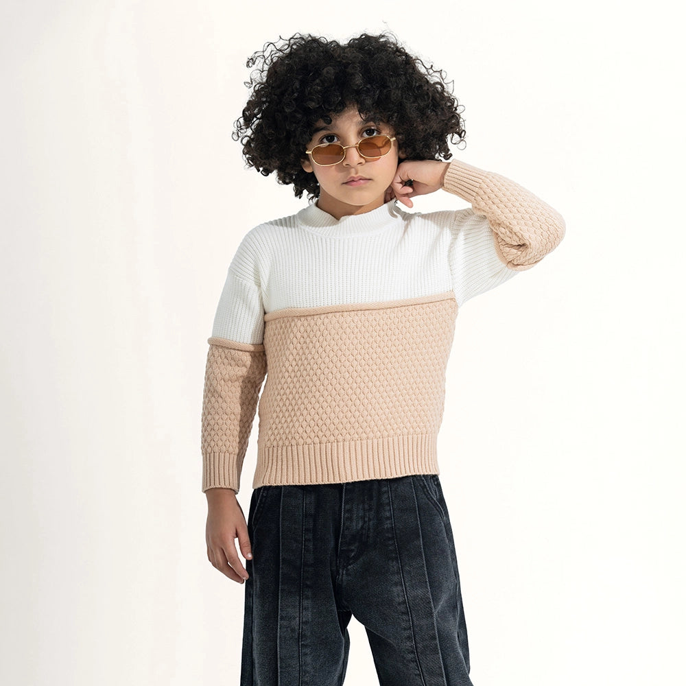 The Textured Block Pullover