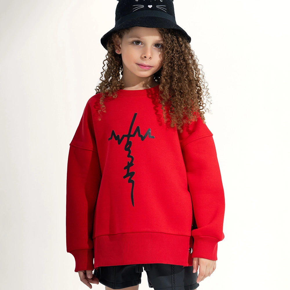 Oversized Split Hem Sweatshirt