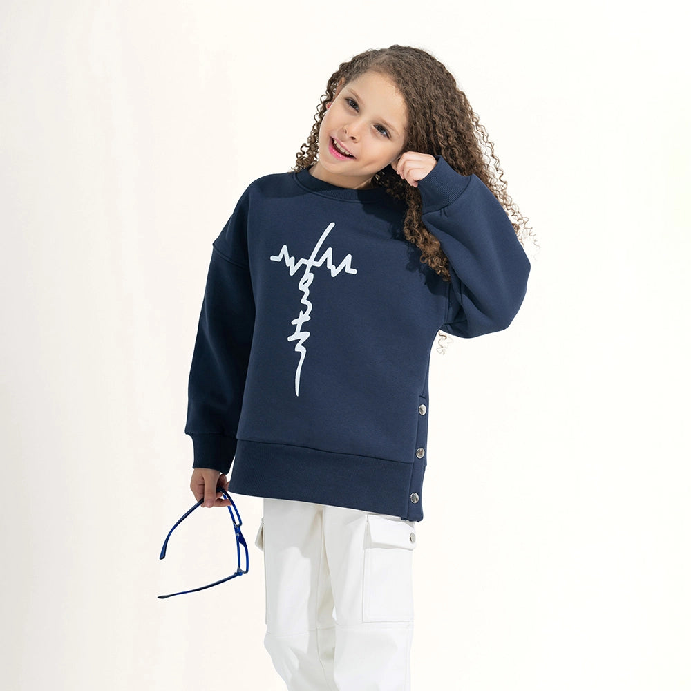 Oversized Split Hem Sweatshirt