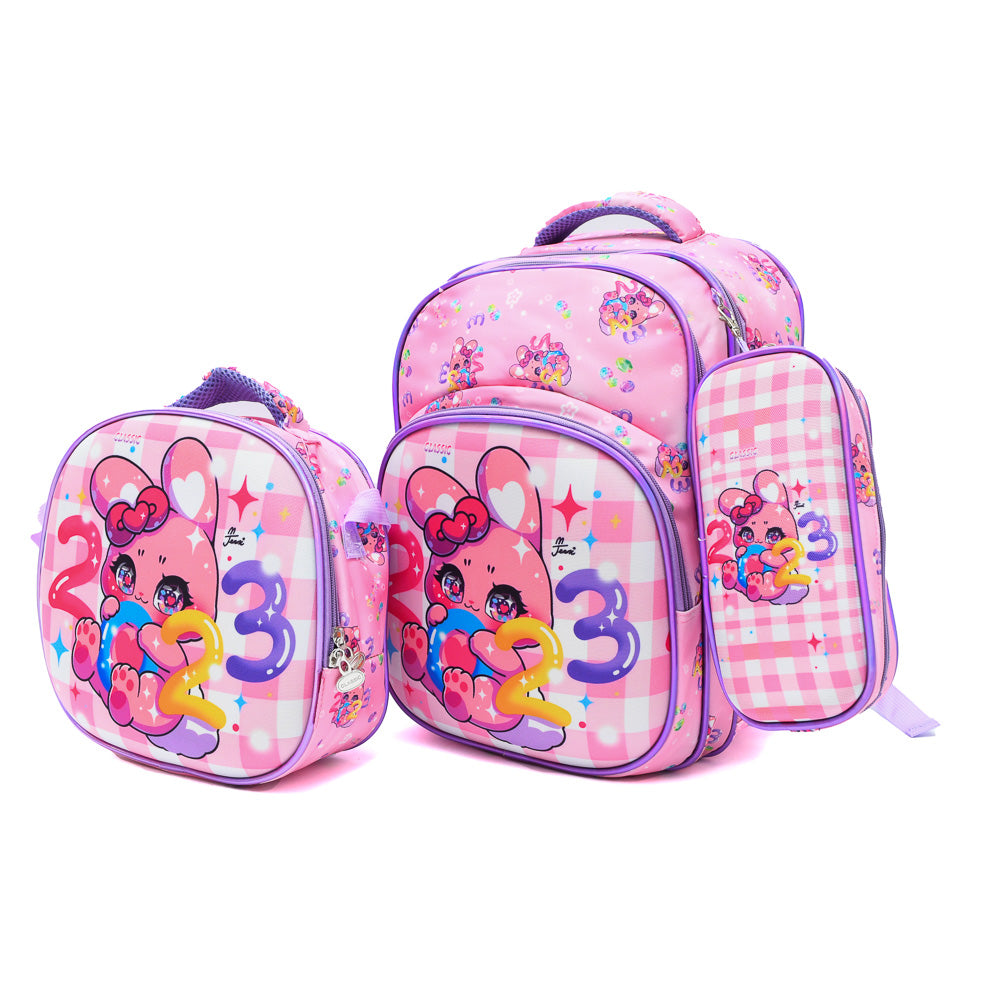 Pink Bunny 3PCS Backpack