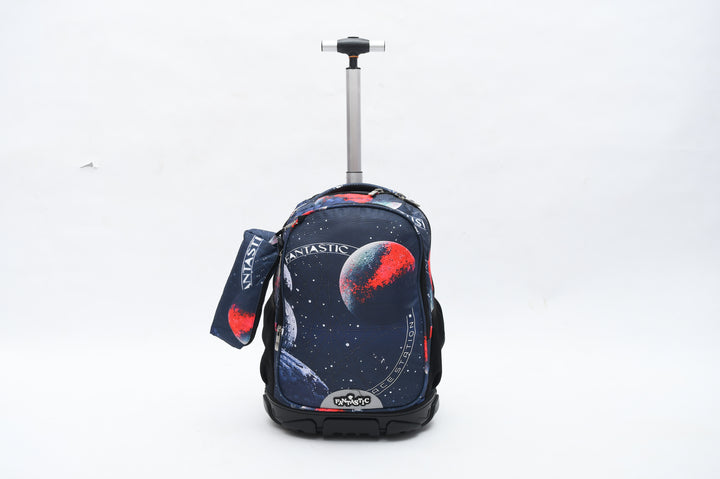 Fantastic Galaxy Trolley Bag With A Pencil Case