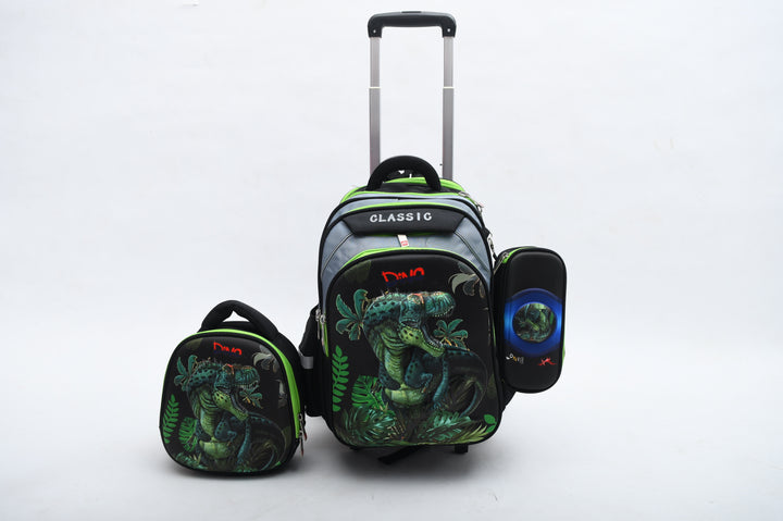 Dinosaur T-Rex Trolley Bag 3PCS