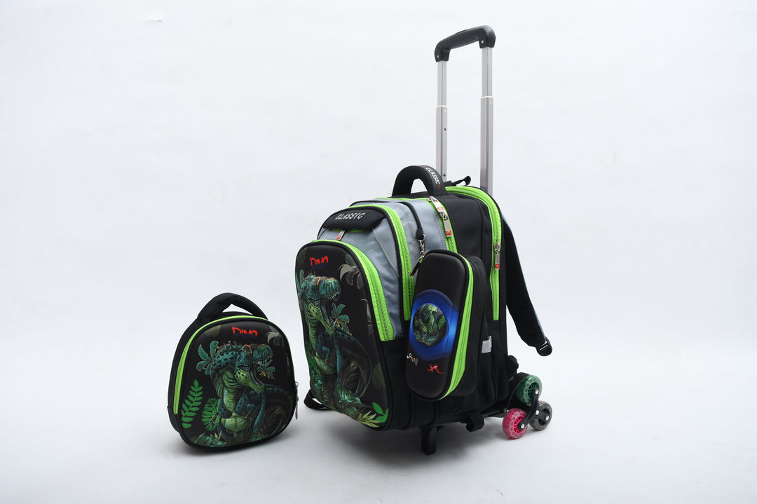 Dinosaur T-Rex Trolley Bag 3PCS