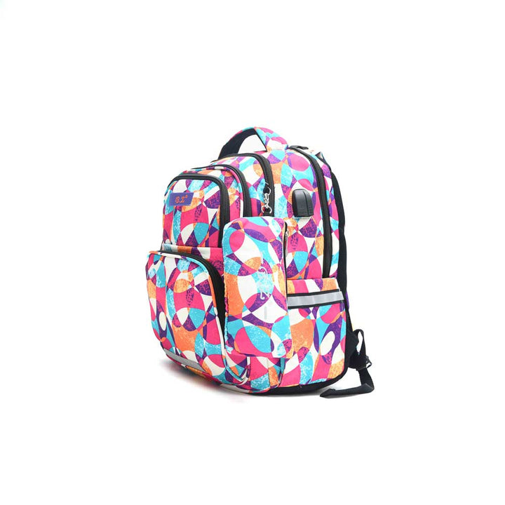 Color Clash Backpack With A Pencil Case