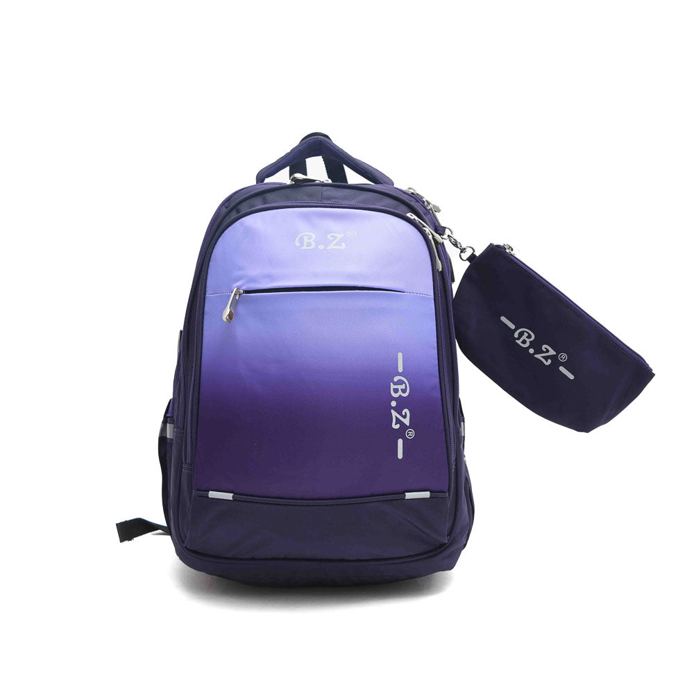 Color mix Backpack With A Pencil Case
