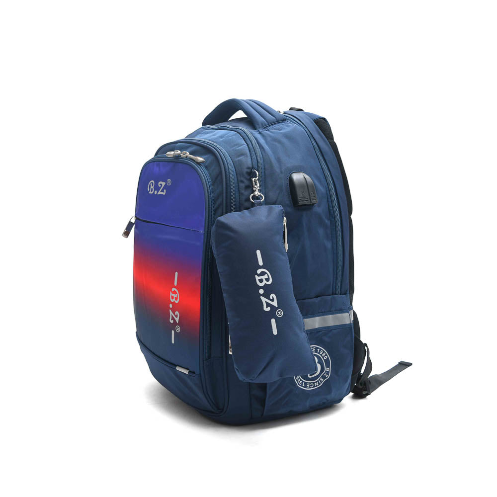 Color mix Backpack With A Pencil Case