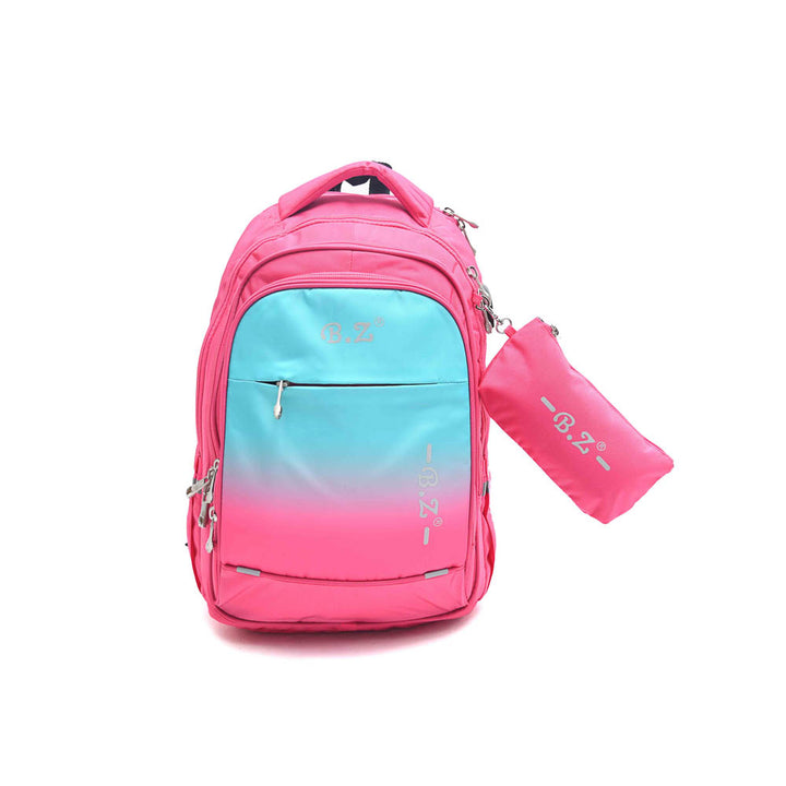 Color mix Backpack With A Pencil Case
