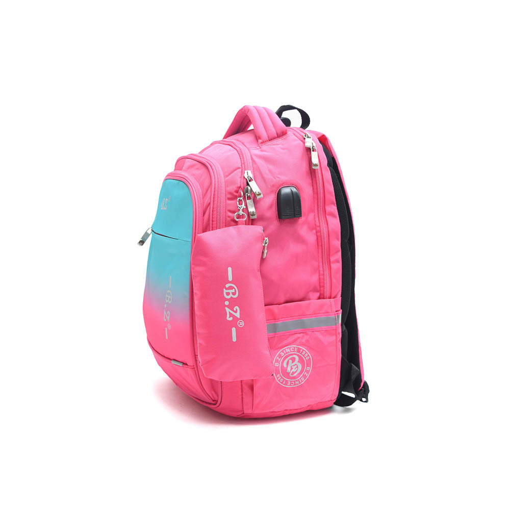 Color mix Backpack With A Pencil Case