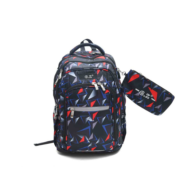 Bold Blocks Backpack With A Pencil Case
