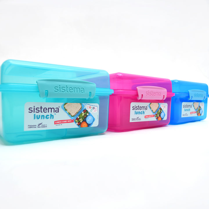 Sistema Lunch Box Cube Max 2L with Yogurt Pot For Kids