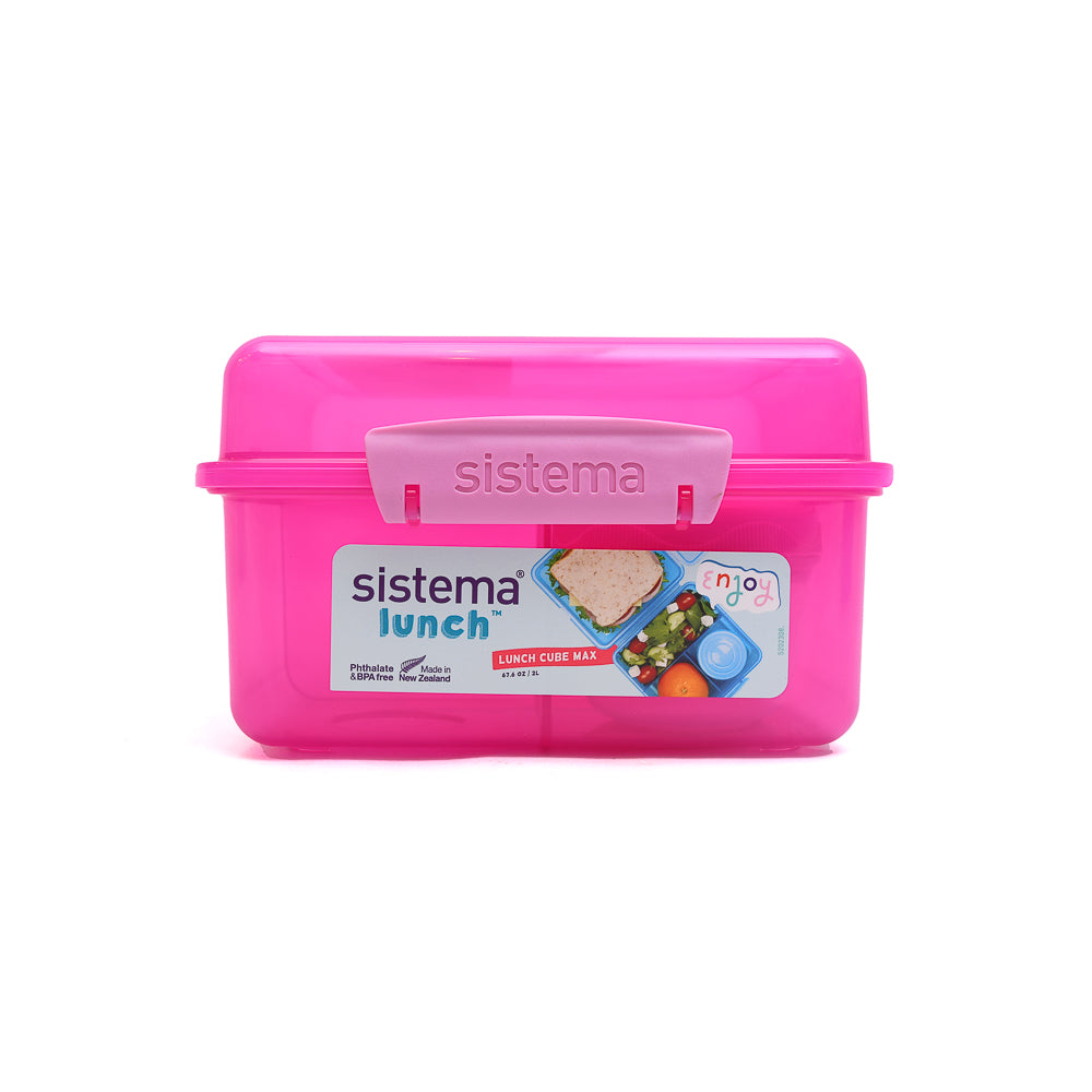 Sistema Lunch Box Cube Max 2L with Yogurt Pot For Kids