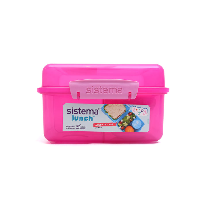 Sistema Lunch Box Cube Max 2L with Yogurt Pot For Kids