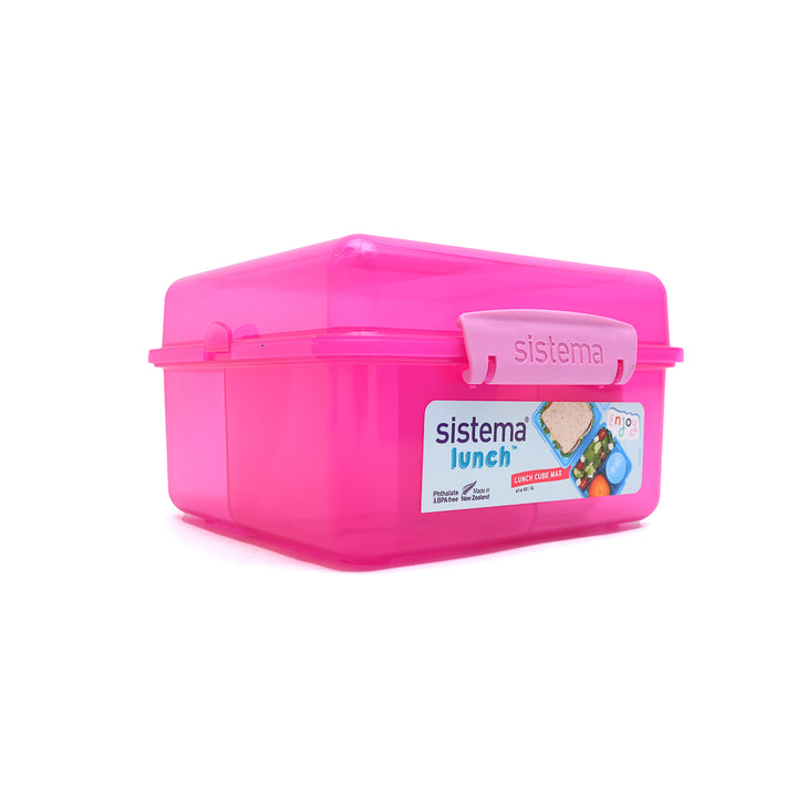 Sistema Lunch Box Cube Max 2L with Yogurt Pot For Kids