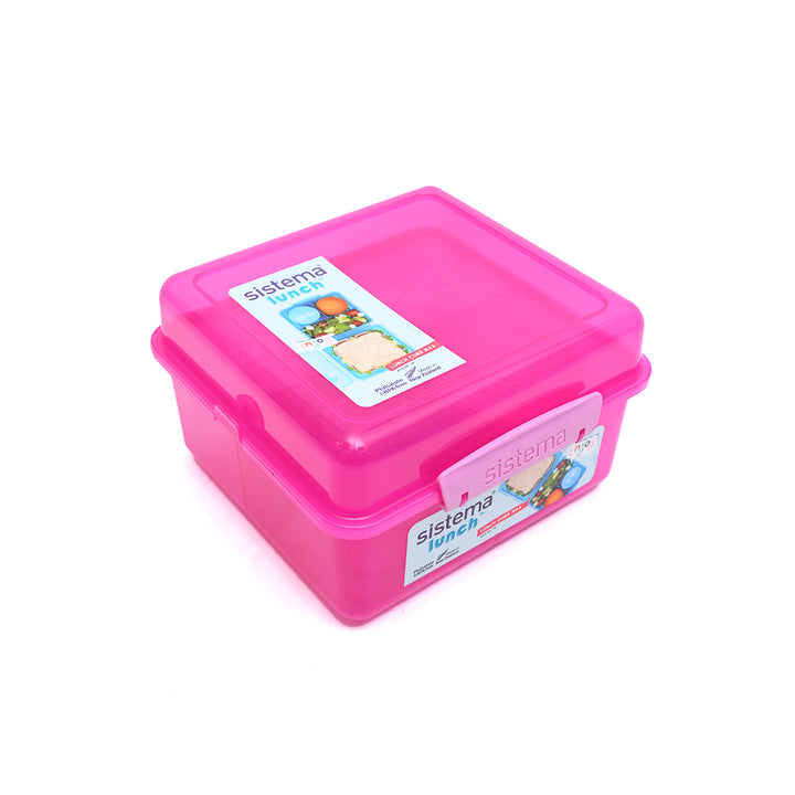 Sistema Lunch Box Cube Max 2L with Yogurt Pot For Kids