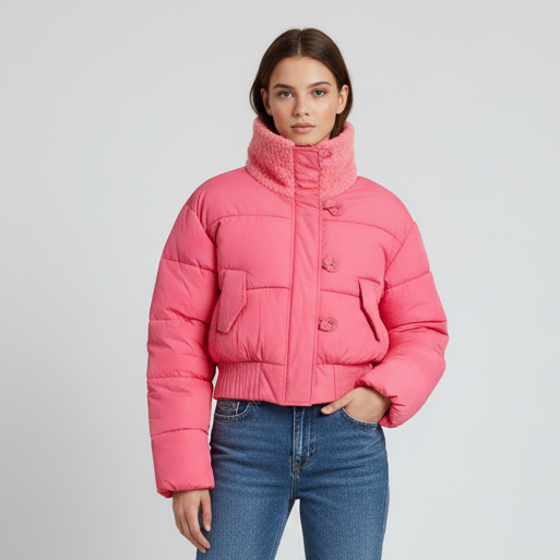 Statement High-Neck Puffer Jacket