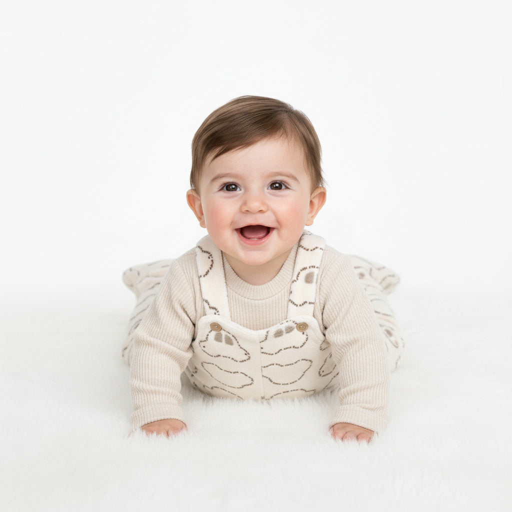 Car Footed Overall & Ribbed Top Set