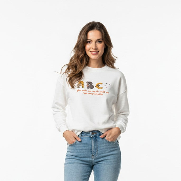 "ABCD" Graphic Oversized T-Shirt