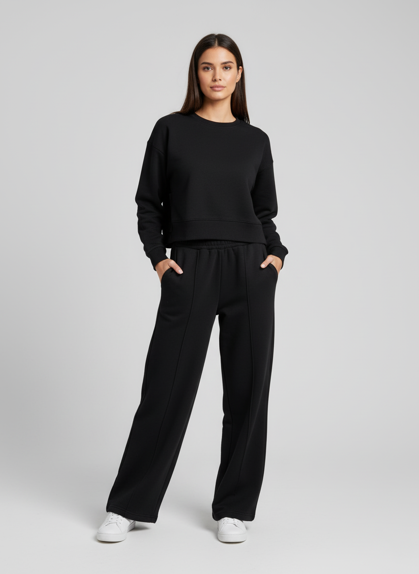 Wide-Leg Sweat Set