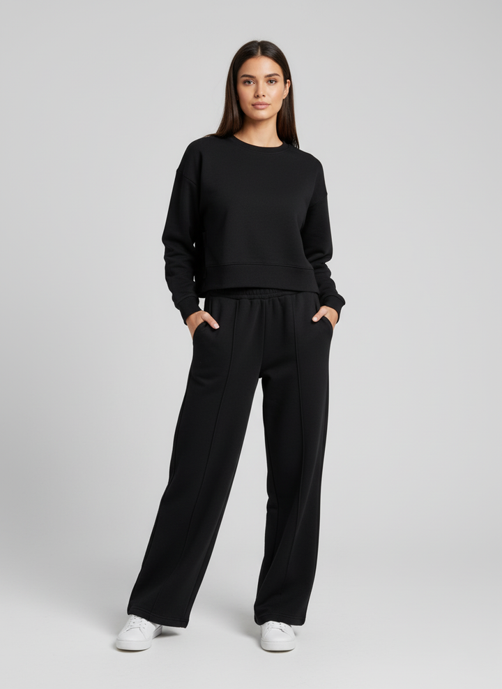 Wide-Leg Sweat Set