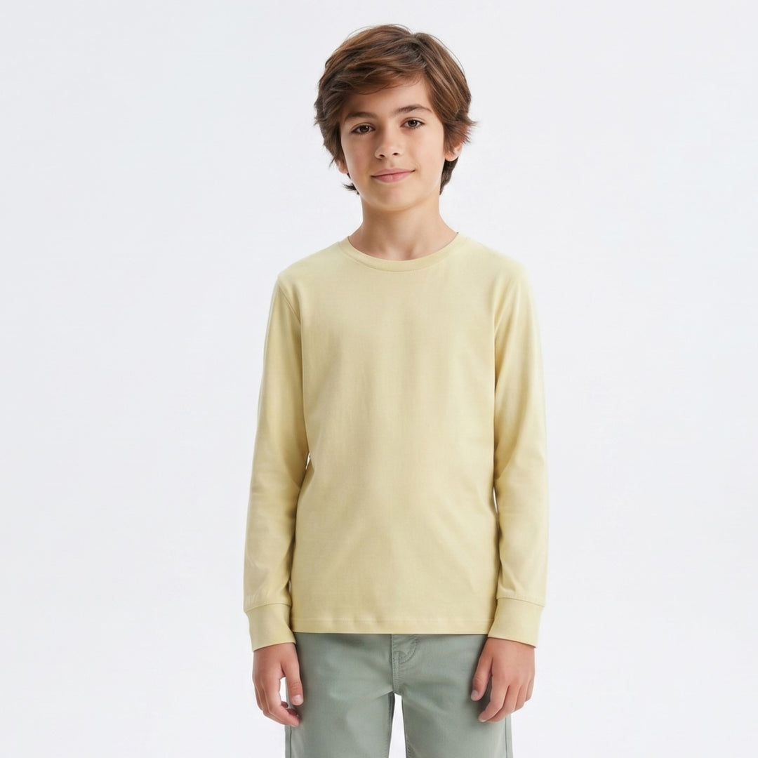 Boys' Essential Long-Sleeve Crewneck Tee