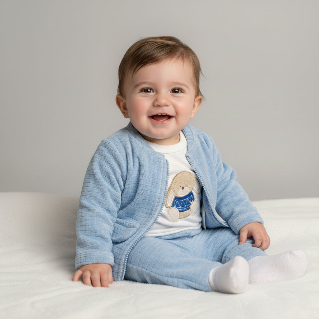 Ribbed Velour Bunny Set