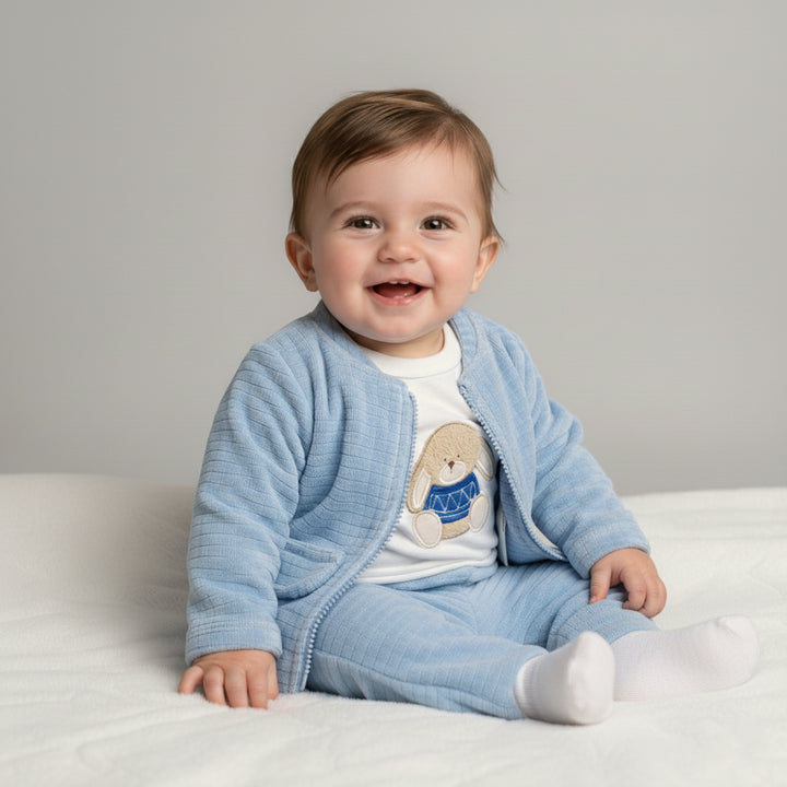 Ribbed Velour Bunny Set