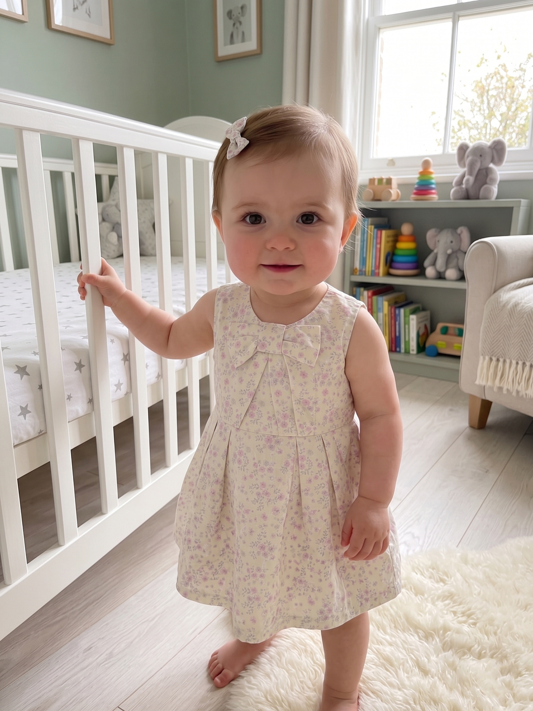 Sweet Blossom Sleeveless Bow Dress