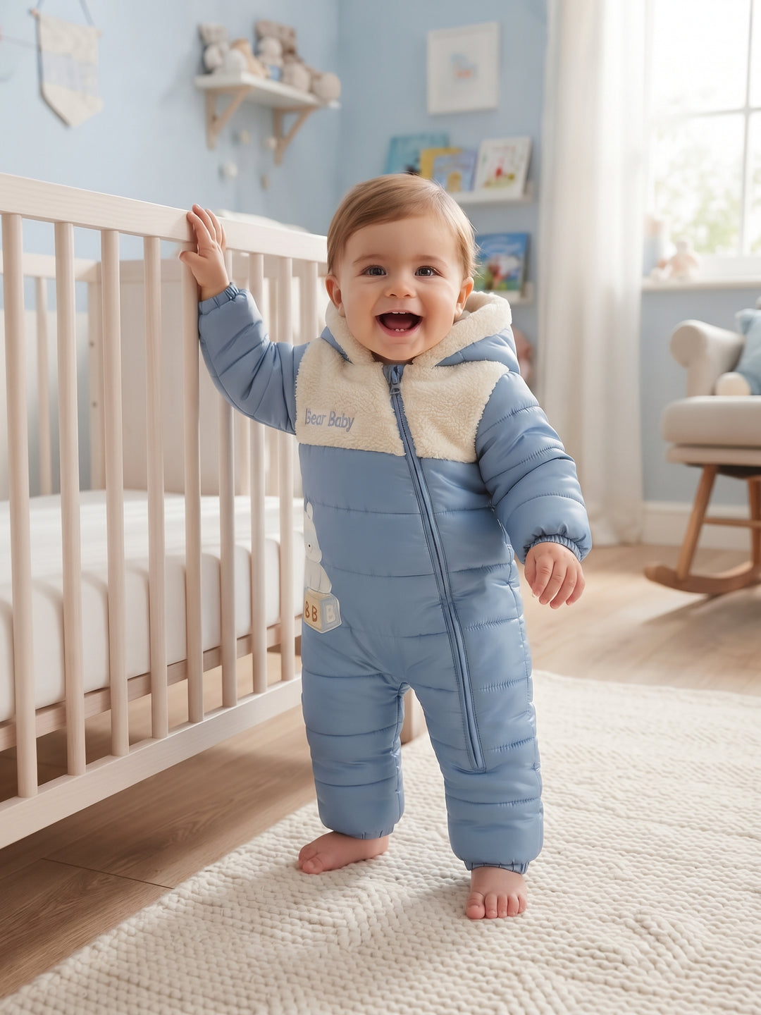 Cozy Bear Padded Baby Snowsuit