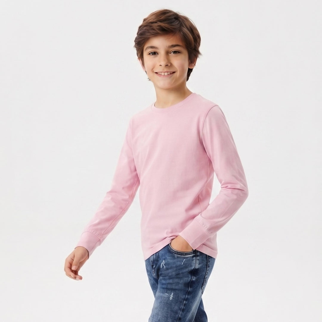 Boys' Essential Long-Sleeve Crewneck Tee