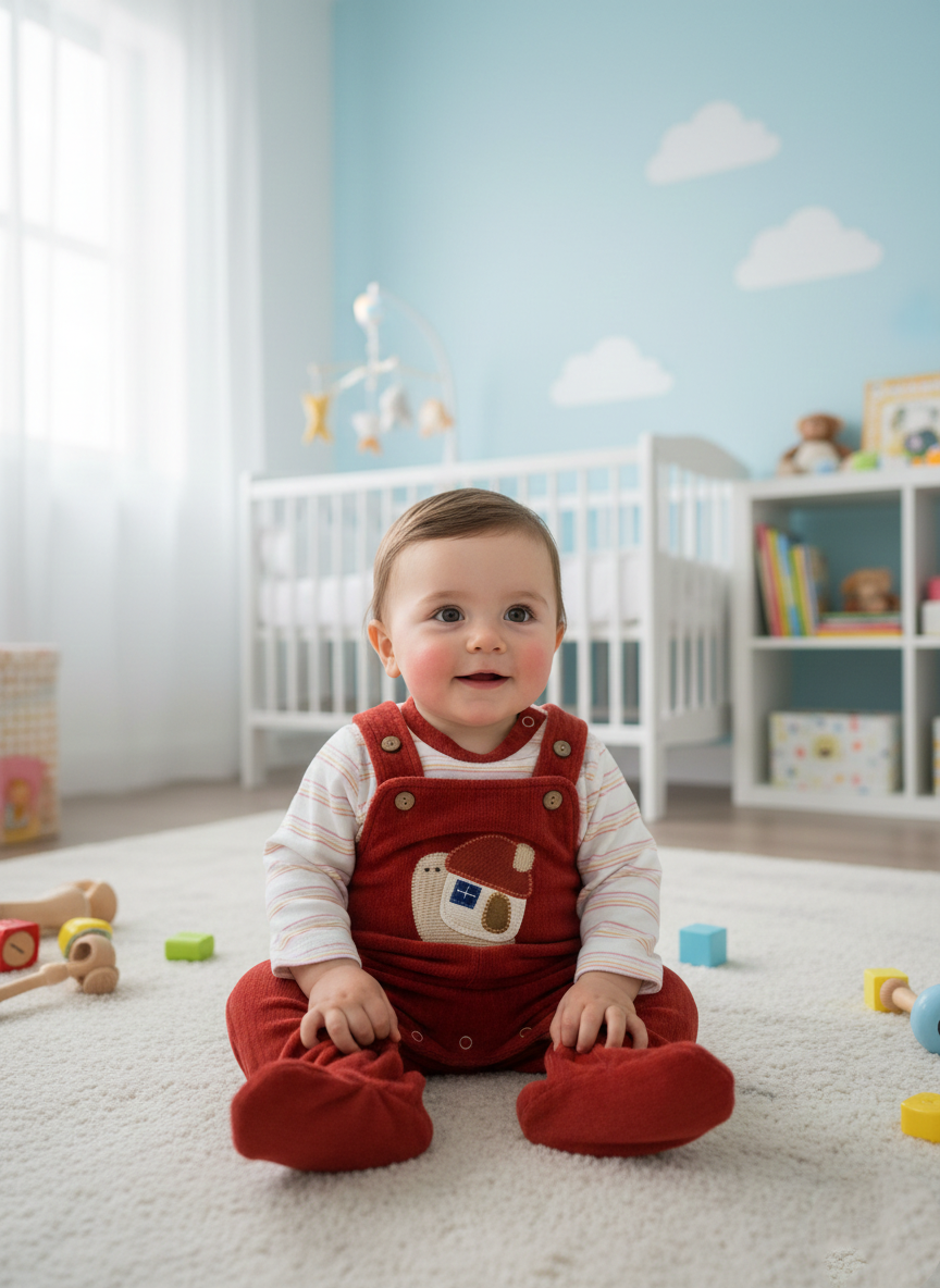 Petal Collar Velvet Sleepsuit