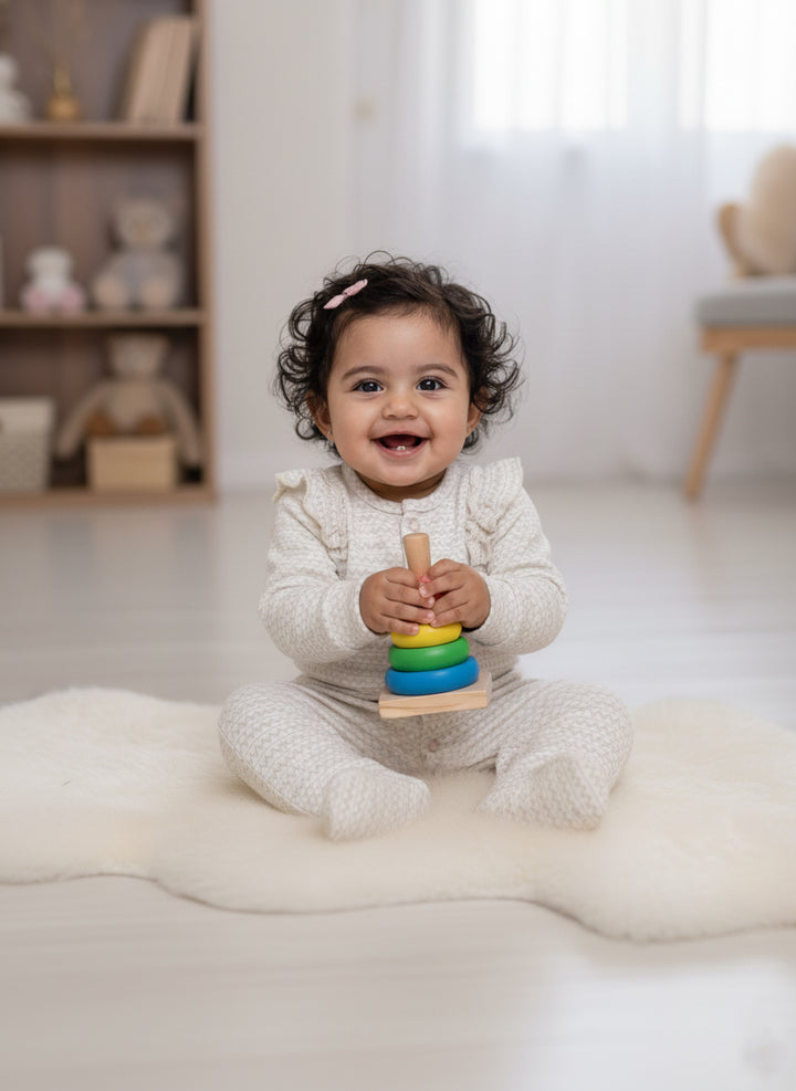 Ruffle Shoulder Sleepsuit