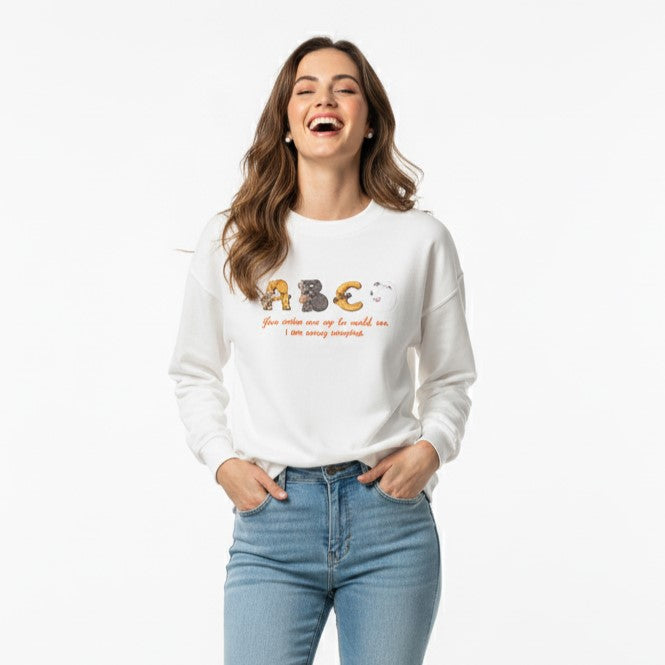 "ABCD" Graphic Oversized T-Shirt