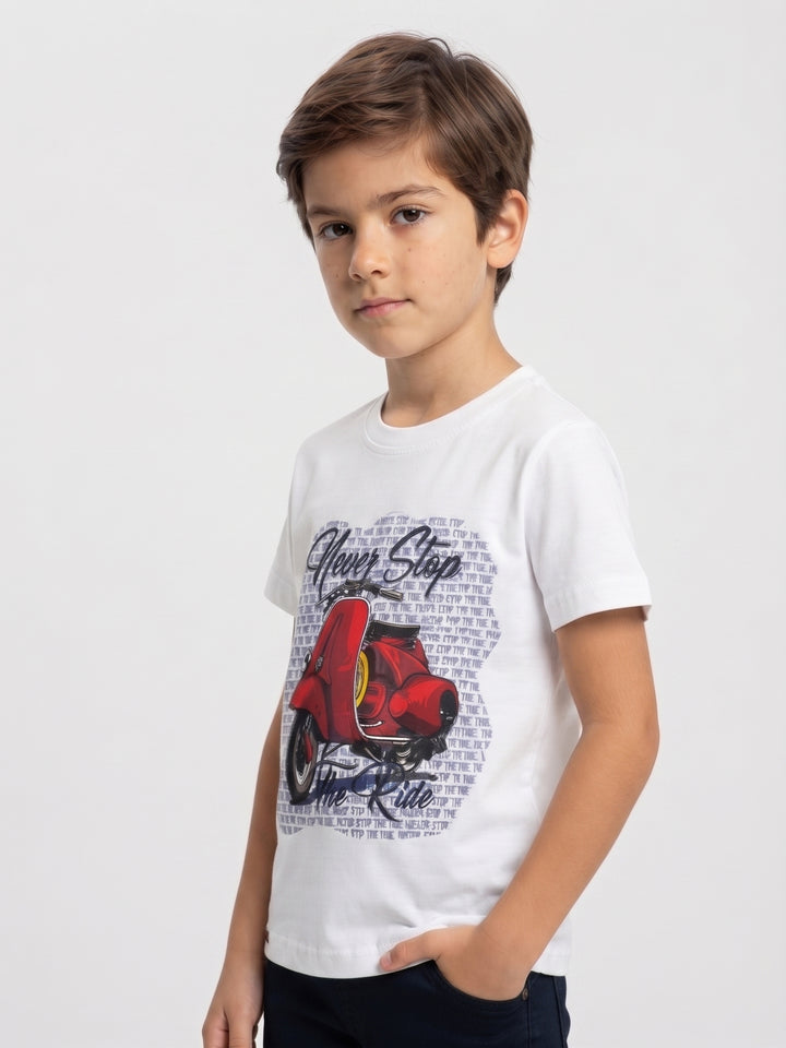 Boys' "Never Stop the Ride" Scooter Graphic T-Shirt