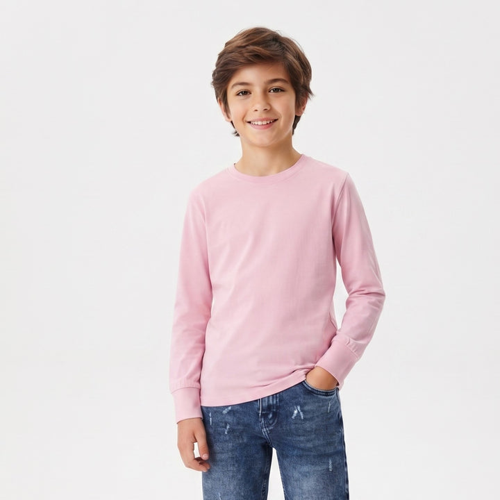 Boys' Essential Long-Sleeve Crewneck Tee
