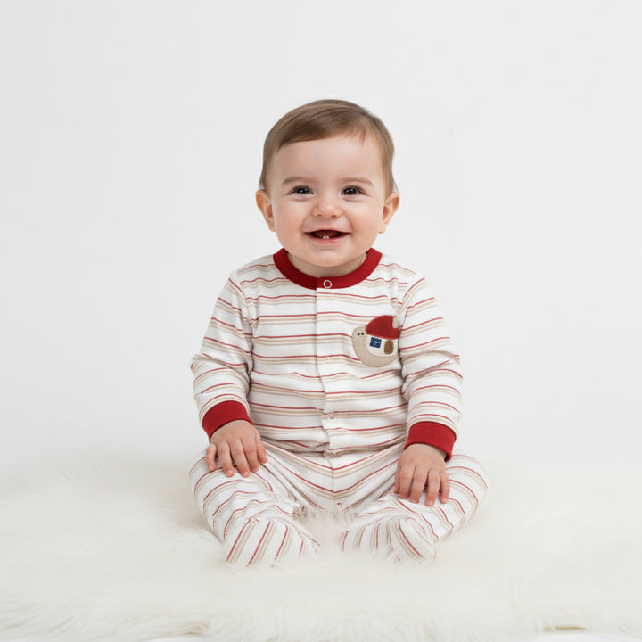 Striped Footed Sleepsuit