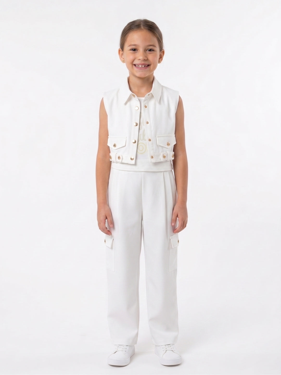 Chic Sleeveless Cargo Set