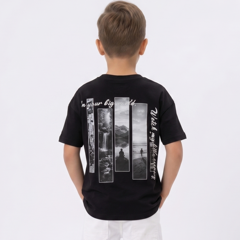 "Big World" Nature Print T-Shirt
