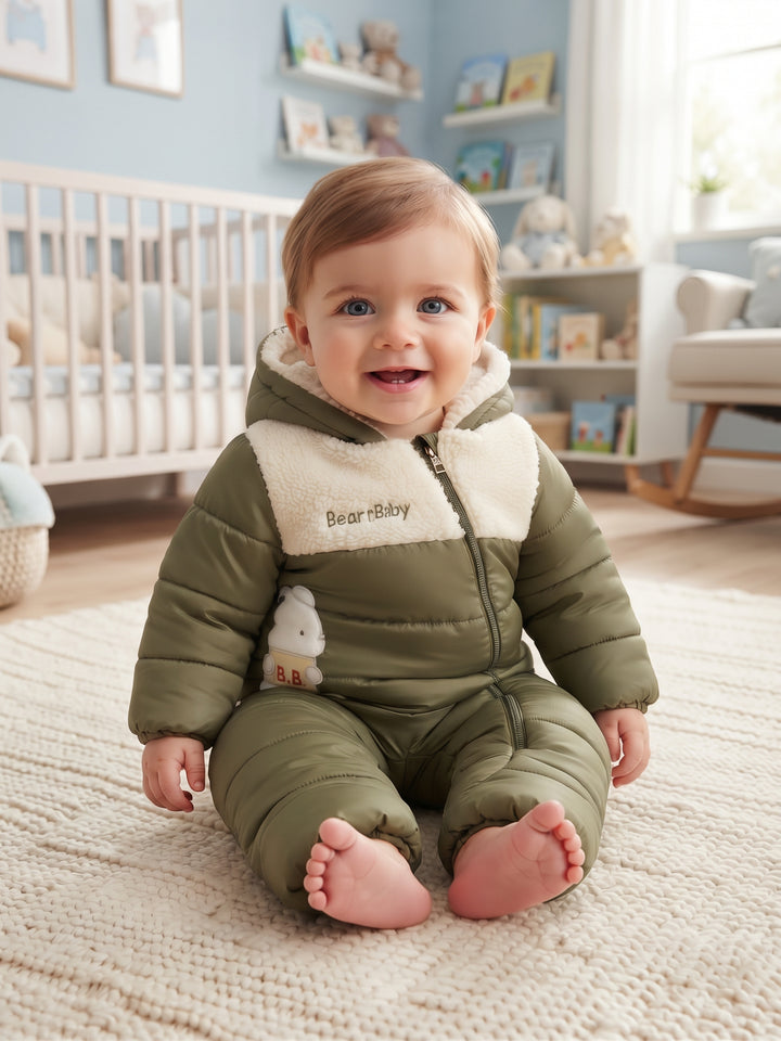 Cozy Bear Padded Baby Snowsuit