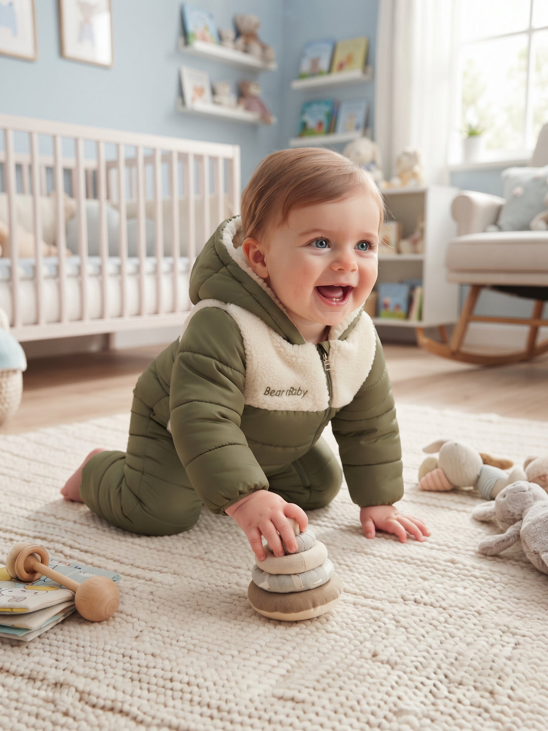 Cozy Bear Padded Baby Snowsuit