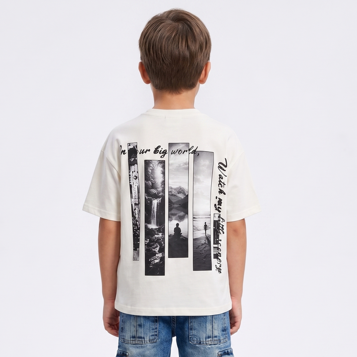 "Big World" Nature Print T-Shirt