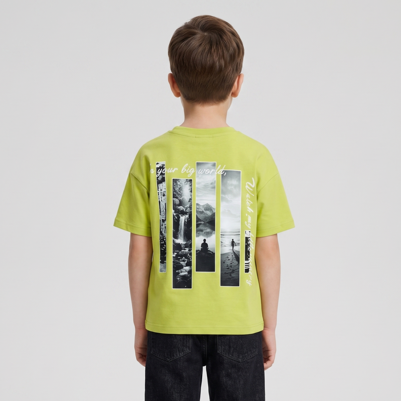 "Big World" Nature Print T-Shirt