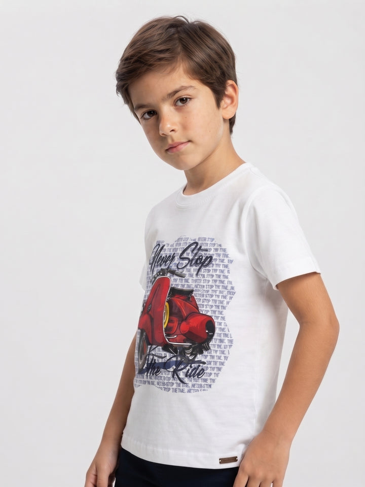 Boys' "Never Stop the Ride" Scooter Graphic T-Shirt