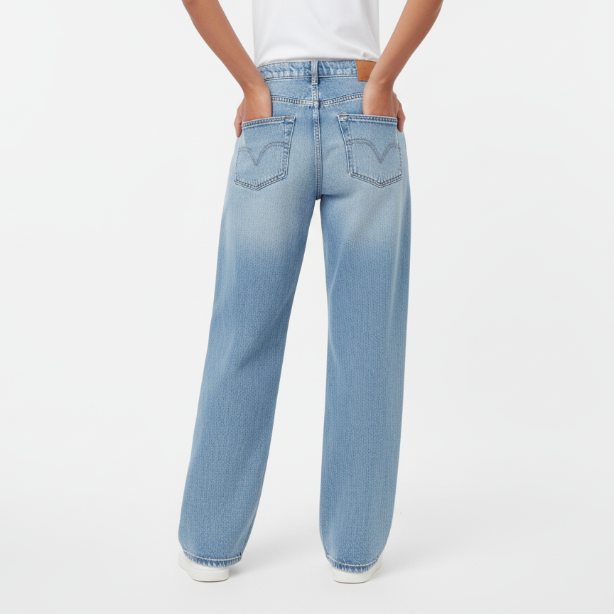 Miu Miu Logo Wide-Leg Jeans