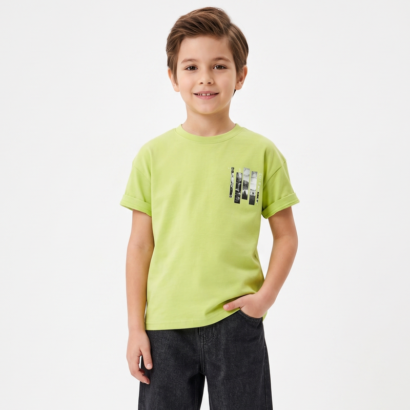 "Big World" Nature Print T-Shirt