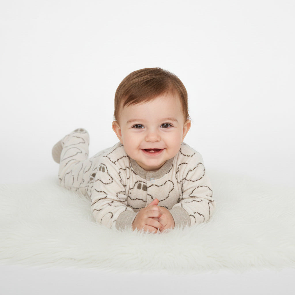 Car Outline Footed Sleepsuit