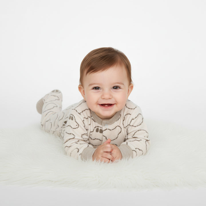 Car Outline Footed Sleepsuit