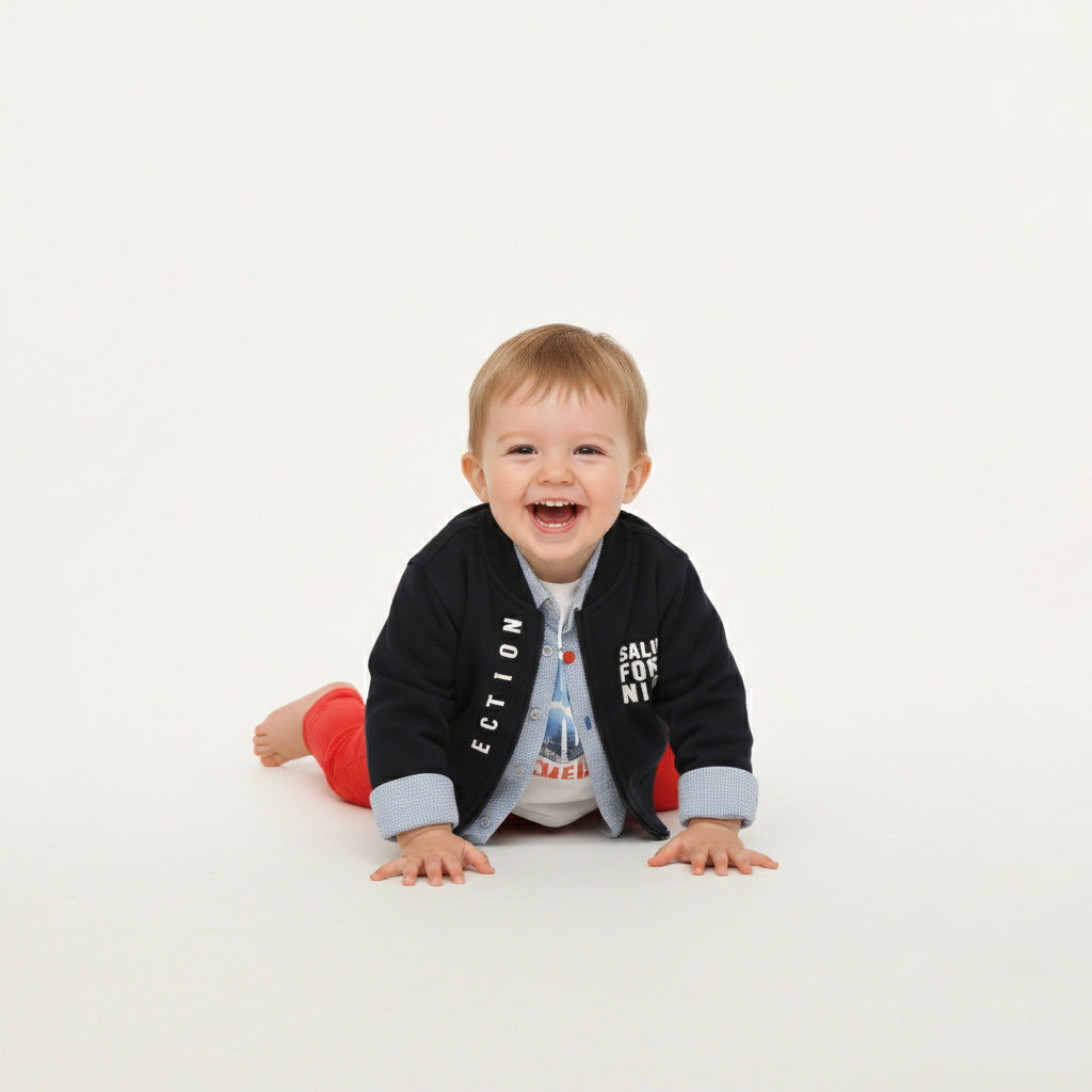 Junior Perfection Bomber & Red Chinos Set