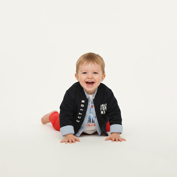 Junior Perfection Bomber & Red Chinos Set