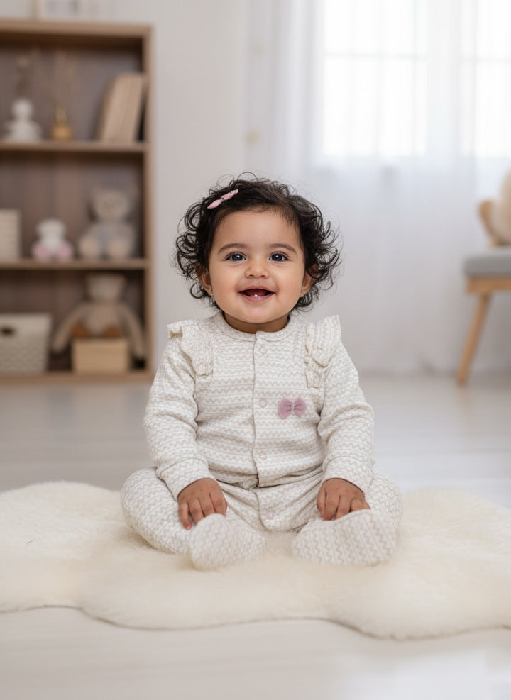 Ruffle Shoulder Sleepsuit